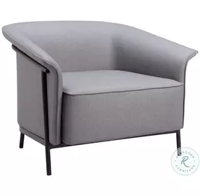 Burry Slate Gray Performance Fabric Accent Chair