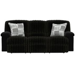 Comet Black 85" Lay Flat Reclining Sofa