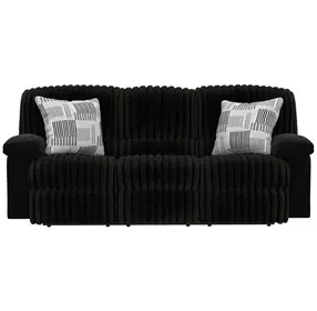 Comet Black 85" Lay Flat Reclining Sofa