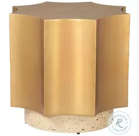 Osam Gold And Beige Side Table