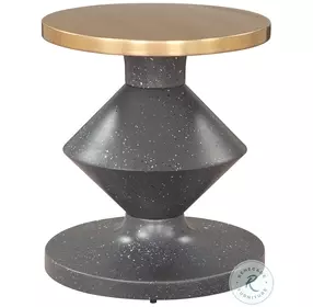 Litar Black And Gold Side Table