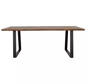 Ditman Grey Sheesham and Black Dining Table