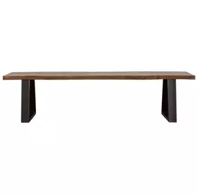 Ditman Grey Sheesham and Black Dining Bench