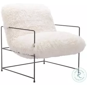 Pelut White Accent Chair