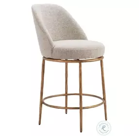 Nordhavn Beige Swivel Counter Height Stool