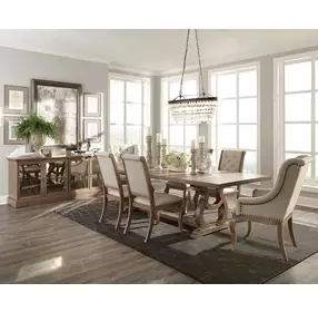 Brockway Barley Brown Extendable Rectangular Dining Room Set