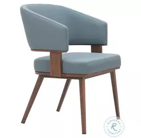 Poise Azure Gray And Walnut Dining Chair Set Of 2