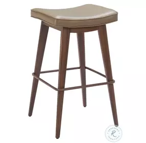 Divat Taupe And Walnut Bar Stool Set Of 2