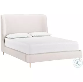 Zerona Bergen Taupe Queen Upholstered Platform Bed