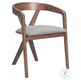 Cairo Dove Gray And Walnut Dining Chair