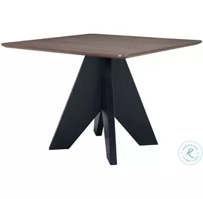 Lisse Espresso And Black Square Dining Table