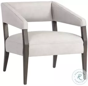 Carlyle Saloon Light Gray Leather Lounge Chair