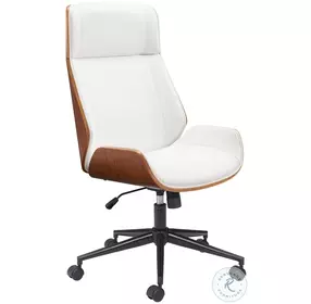 Flex White High Back Adjustable Office Chair