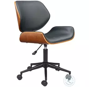 Flex Black And Brown Low Back Adjustable Office Chair