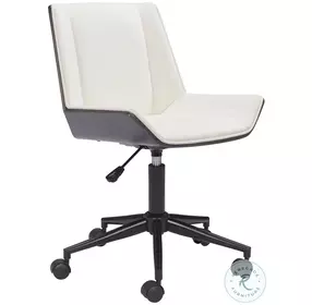 Maker White Adjustable Office Chair
