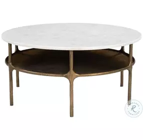 Bild White And Brass Coffee Table