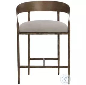 Zanatta Zenith Taupe Gray Counter Height Stool