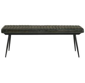 Partridge Espresso And Black Cushion Bench