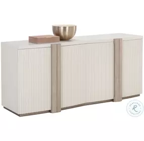 Venetta Cream And Warm Brass Sideboard