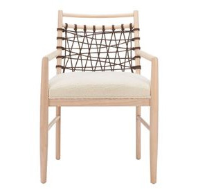 Wezly Ivory Upholstered Dining Chair Set of 2