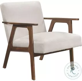 Aldo Brown And Beige Accent Chair