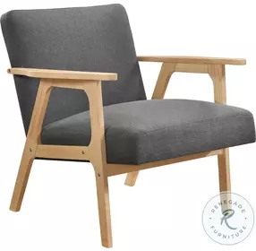 Aldo Natural And Dark Gray Accent Chair