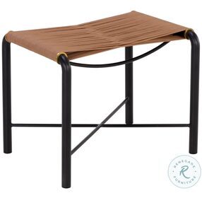 Riz Tan Leather Stool