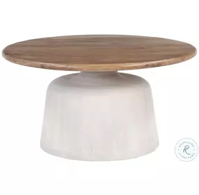 Goblet Brown And White Coffee Table