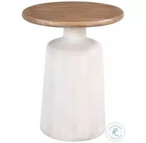 Goblet Brown And White Side Table
