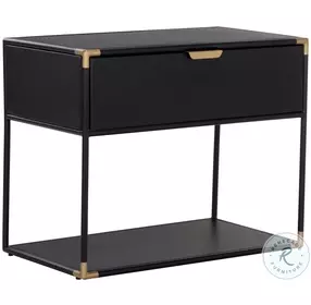 Doone Black Nightstand
