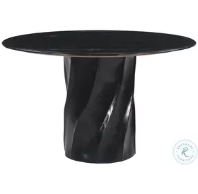 Kuro Black Round Dining Table