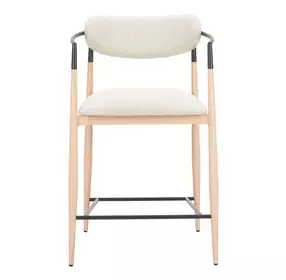 Equinox Oyster Gray Upholstered Counter Height Stool