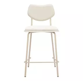 Zeal Light Gray and Taupe Upholstered Counter Height Stool Set of 4