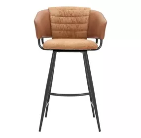 Juno Brown Upholstered Bar Stool Set of 2