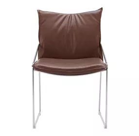 Pola Brown Upholstered Dining Chair Set of 2