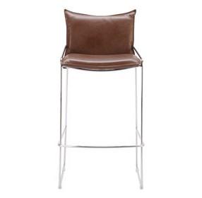 Pola Brown Upholstered Bar Stool