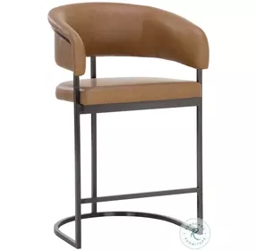 Marris Milliken Cognac Counter Height Stool