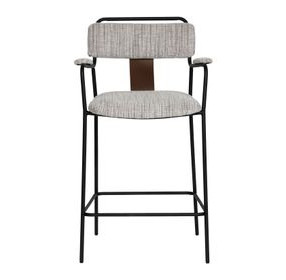 Couva Gray Upholstered Counter Height Stool Set of 2
