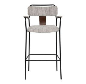 Couva Gray Upholstered Bar Stool Set of 2