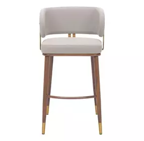 Brew Beige Upholstered Bar Stool