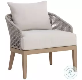 Bellano Palazzo Cream Performance Fabric Outdoor Lounge Chair