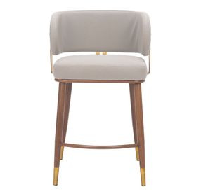 Brew Beige Upholstered Counter Height Stool