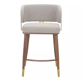 Brew Beige Upholstered Counter Height Stool