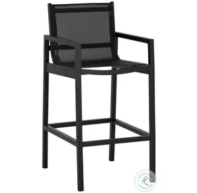 Merano Black Outdoor Bar Stool