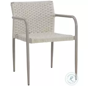 Montague Greige Stackable Outdoor Dining Arm Chair Set of 2