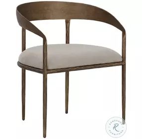 Rafaella Zenith Taupe Gray Dining Arm Chair
