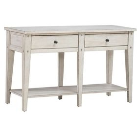 Lakeside Retreat Weathered White Rectangular Sofa Table