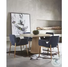 Elina Light Wash Round Dining Room Set