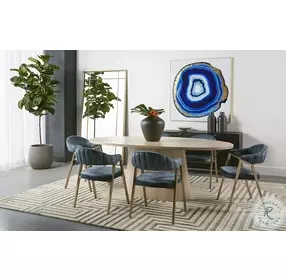 Velisse Light Wash Oval Dining Room Set