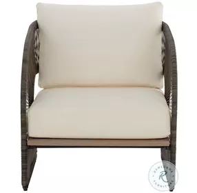 Toulon Stinson Cream Performance Fabric Outdoor Lounge Chair